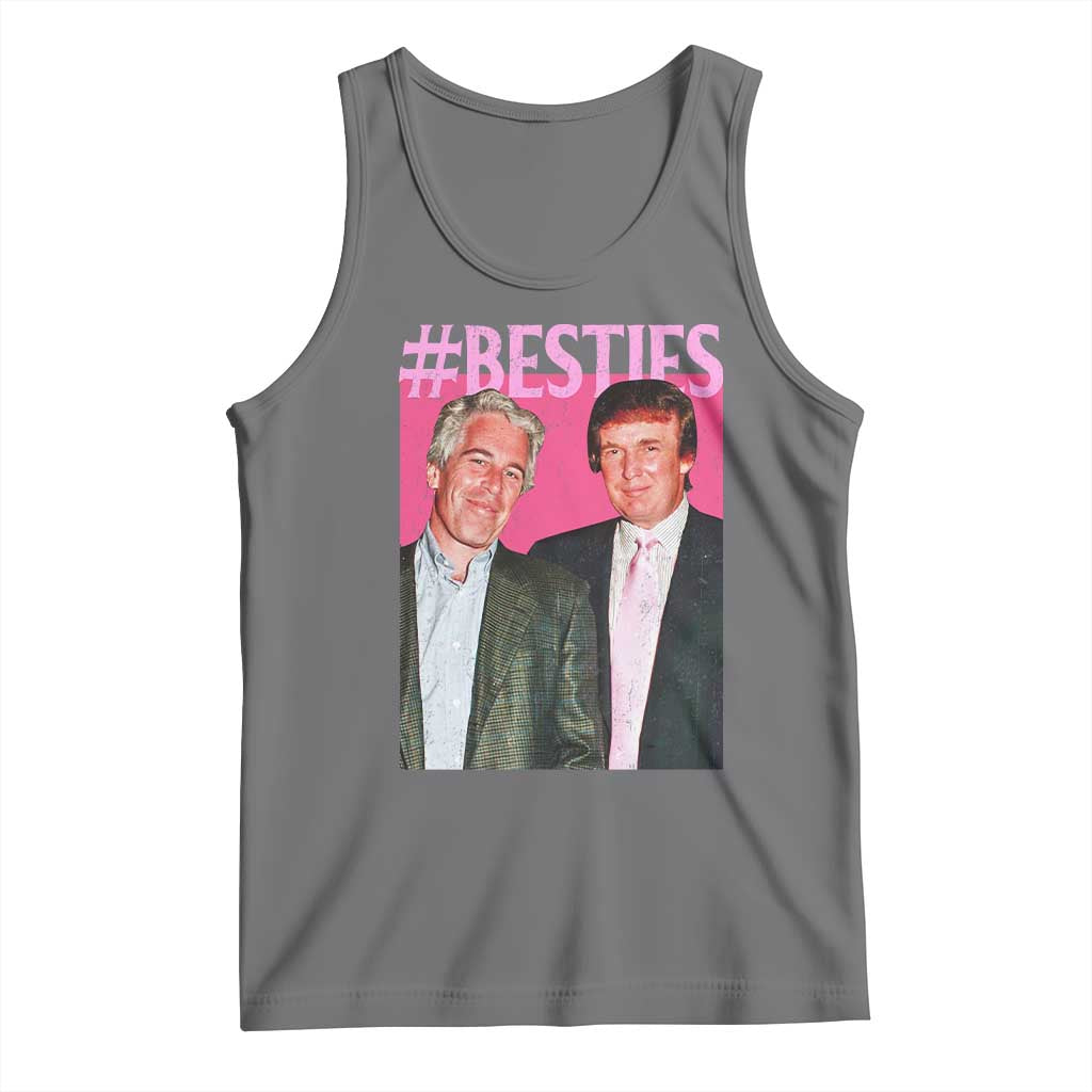 Funny Trump Bestie Tank Top Humor Political 2025 TS11 Black Heather Print Your Wear