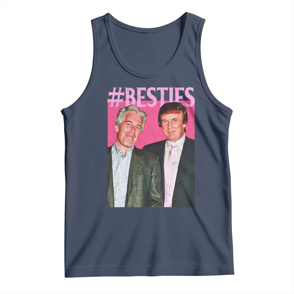 Funny Trump Bestie Tank Top Humor Political 2025 TS11 Navy Print Your Wear