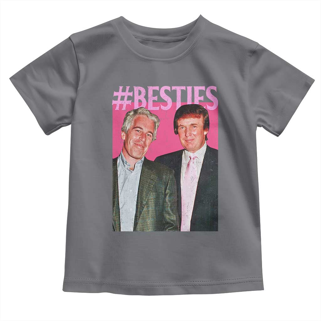 Funny Trump Bestie Toddler T Shirt Humor Political 2025 TS11 Charcoal Print Your Wear
