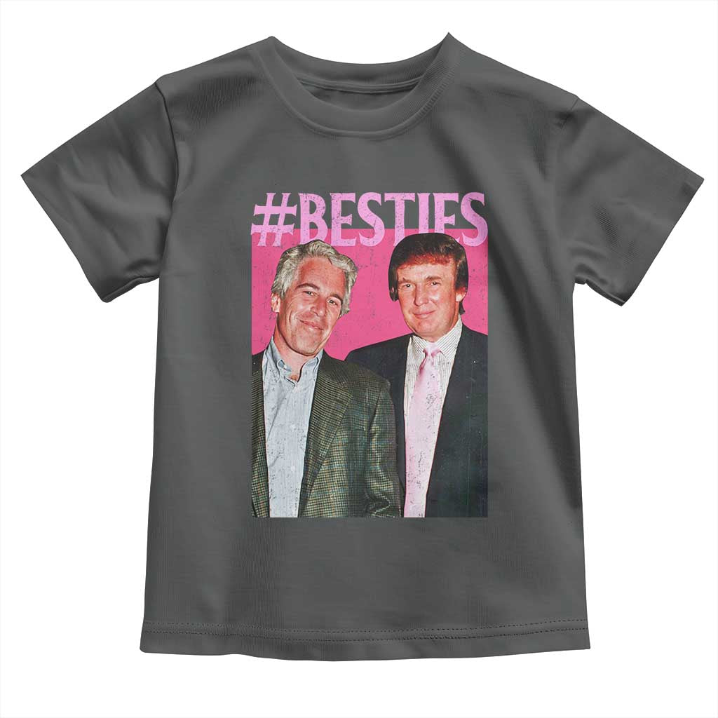 Funny Trump Bestie Toddler T Shirt Humor Political 2025 TS11 Dark Heather Print Your Wear