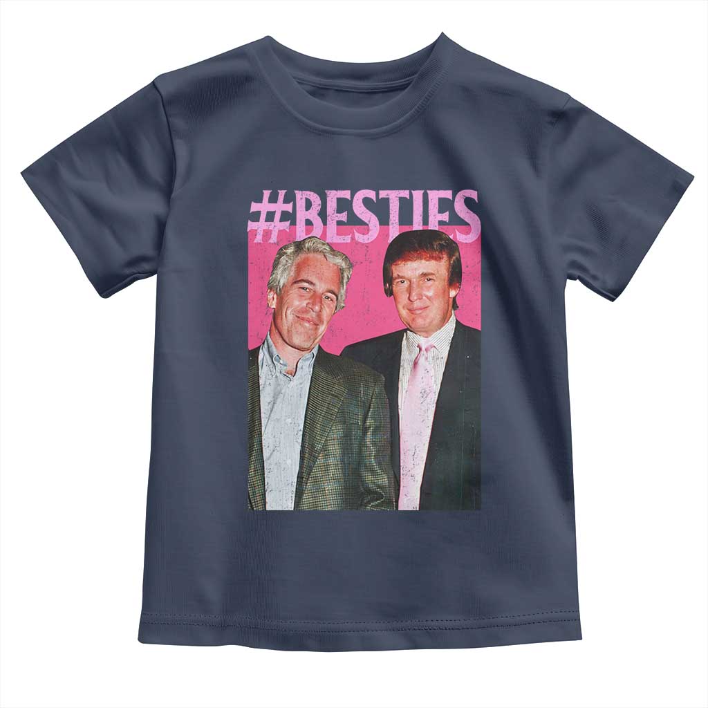 Funny Trump Bestie Toddler T Shirt Humor Political 2025 TS11 Navy Print Your Wear