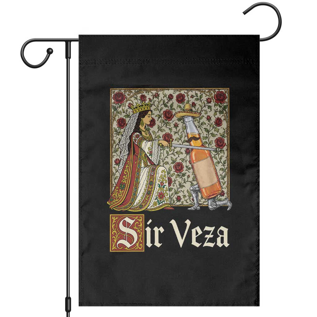 Sir Veza Beer Medieval Knight Pun Sombrero Cinco De Mayo Garden Flag TS11 Black Print Your Wear