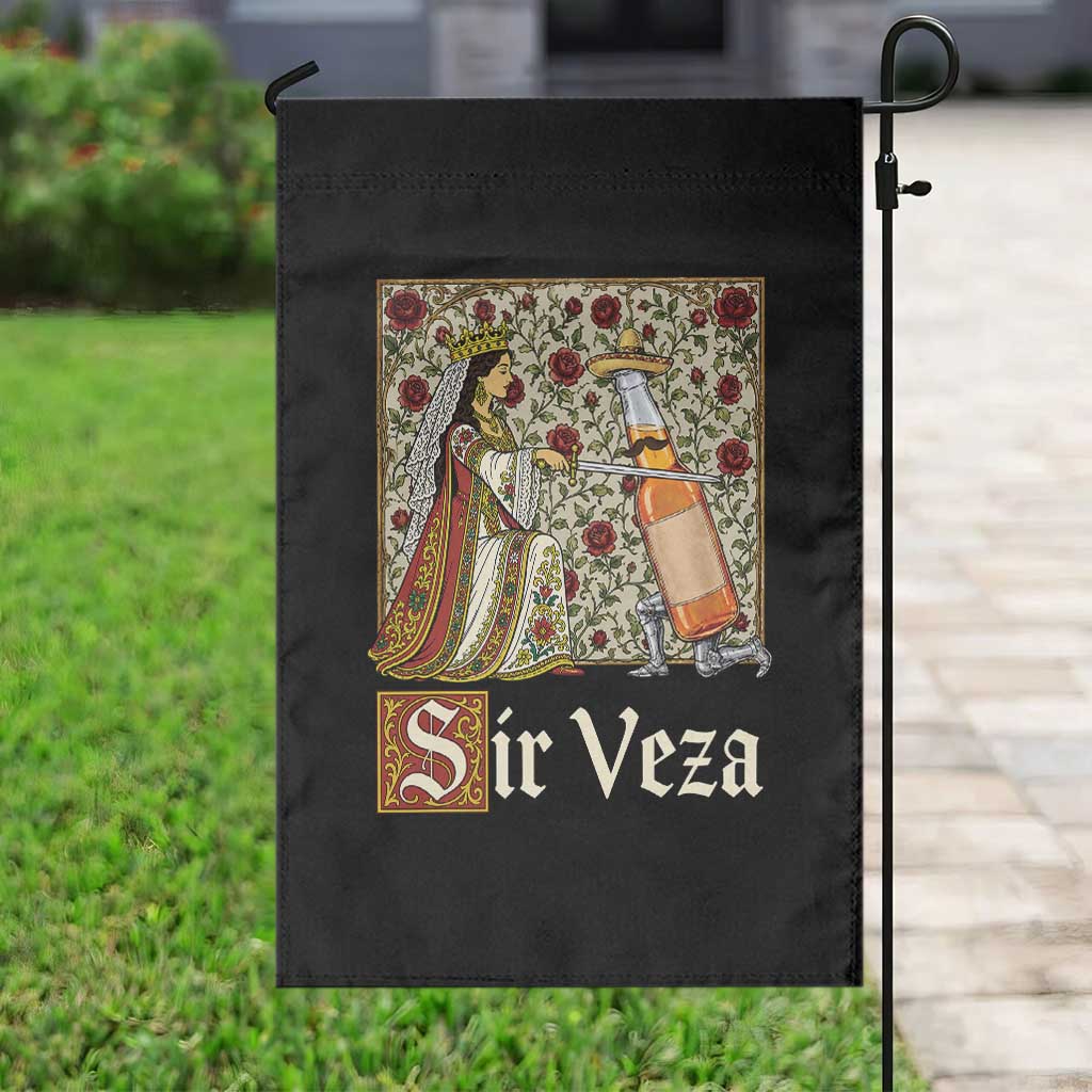 Sir Veza Beer Medieval Knight Pun Sombrero Cinco De Mayo Garden Flag