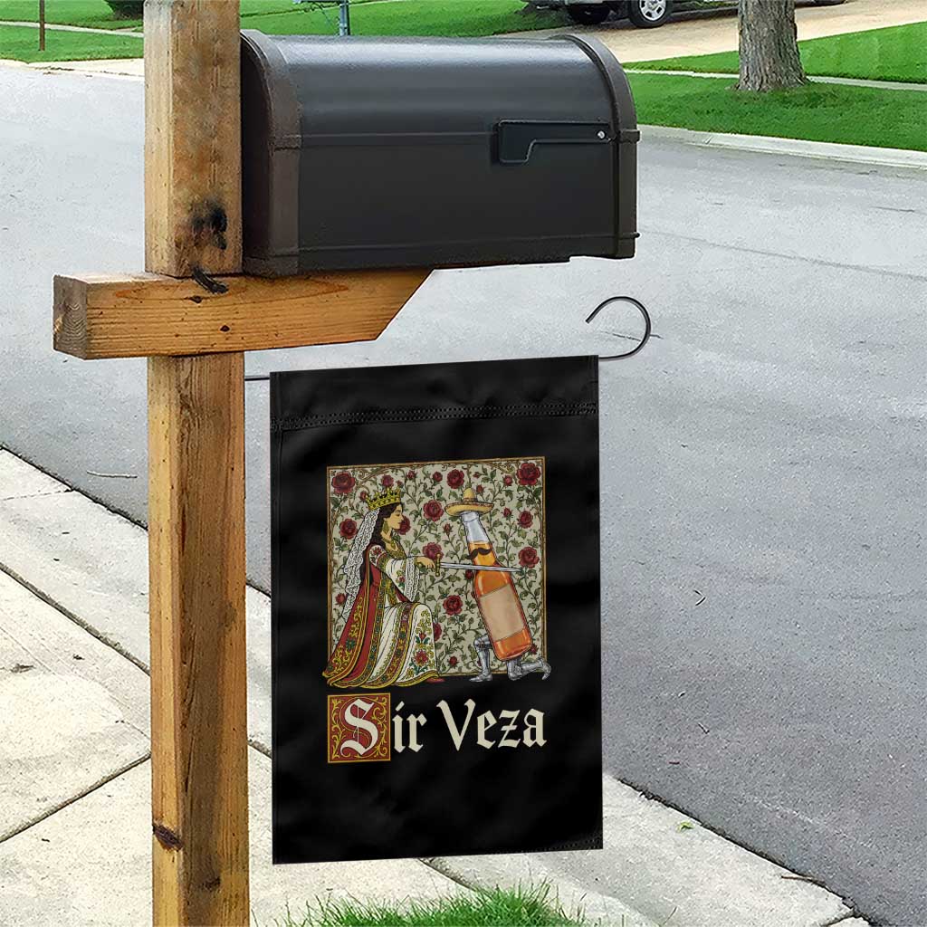 Sir Veza Beer Medieval Knight Pun Sombrero Cinco De Mayo Garden Flag