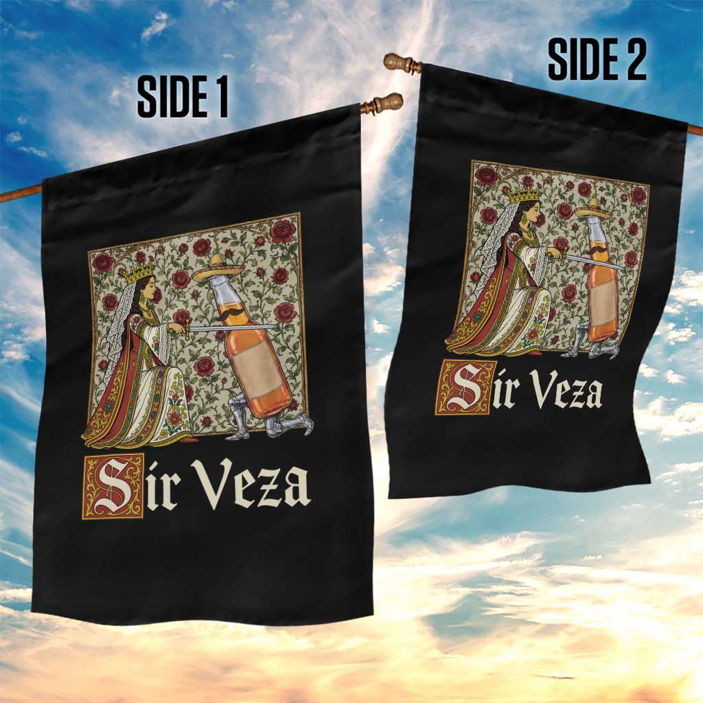 Sir Veza Beer Medieval Knight Pun Sombrero Cinco De Mayo Garden Flag
