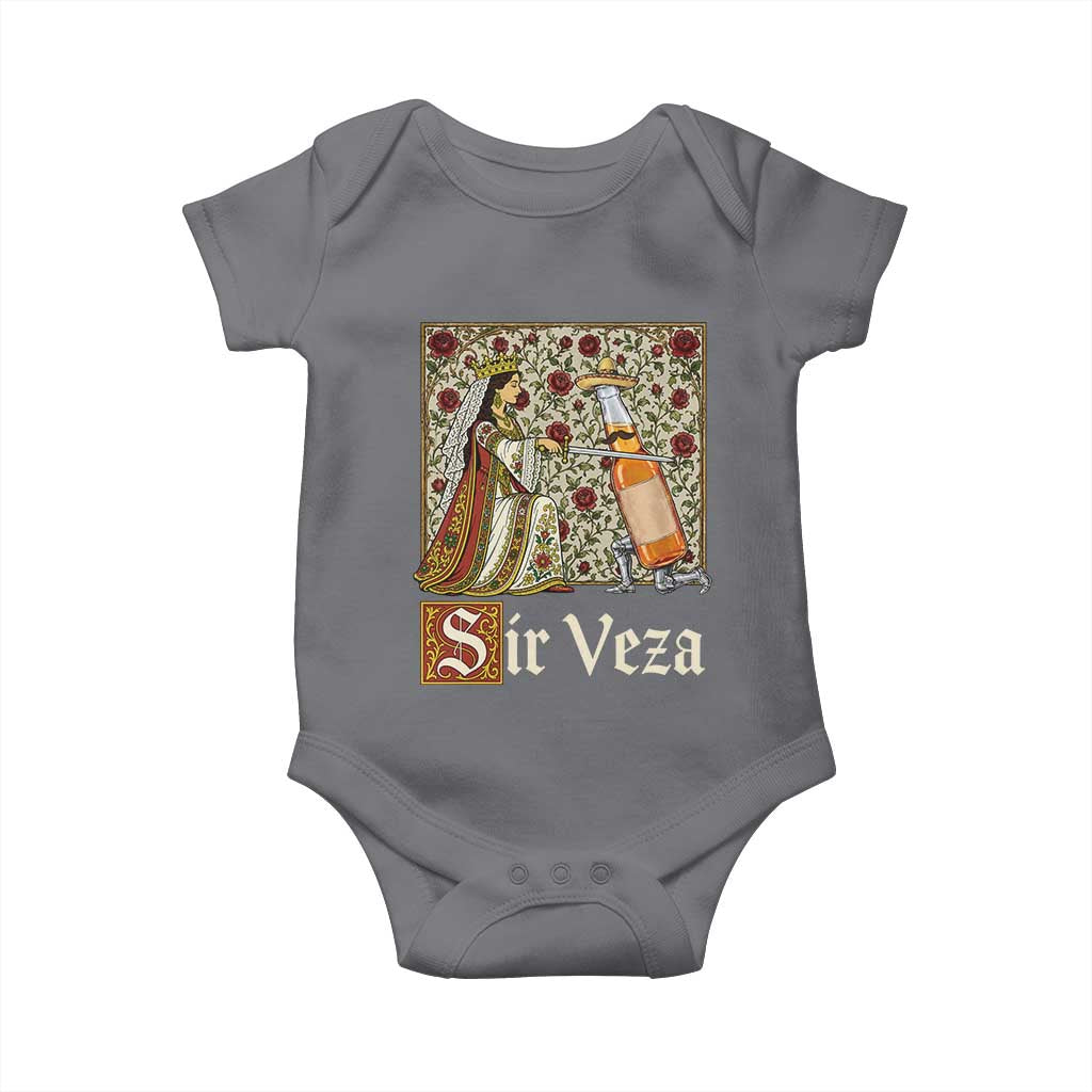 Sir Veza Beer Medieval Knight Pun Sombrero Cinco De Mayo Baby Onesie
