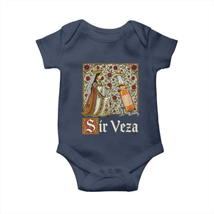 Sir Veza Beer Medieval Knight Pun Sombrero Cinco De Mayo Baby Onesie