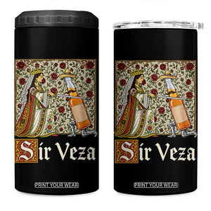 Sir Veza Beer Medieval Knight Pun Sombrero Cinco De Mayo 4 in 1 Can Cooler Tumbler