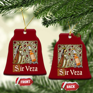 Sir Veza Beer Medieval Knight Pun Sombrero Cinco De Mayo Ceramic Ornament