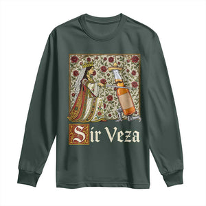 Sir Veza Beer Medieval Knight Pun Sombrero Cinco De Mayo Long Sleeve Shirt