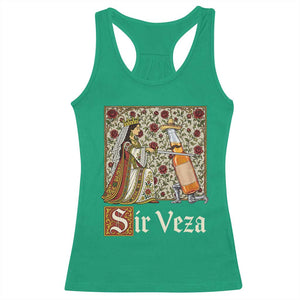 Sir Veza Beer Medieval Knight Pun Sombrero Cinco De Mayo Racerback Tank Top