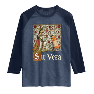 Sir Veza Beer Medieval Knight Pun Sombrero Cinco De Mayo Raglan Shirt