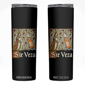 Sir Veza Beer Medieval Knight Pun Sombrero Cinco De Mayo Skinny Tumbler