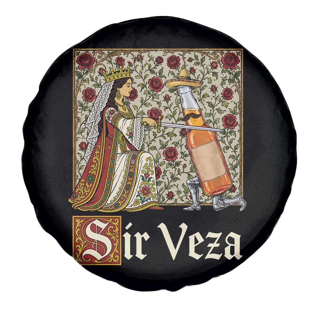 Sir Veza Beer Medieval Knight Pun Sombrero Cinco De Mayo Spare Tire Cover