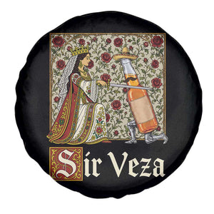 Sir Veza Beer Medieval Knight Pun Sombrero Cinco De Mayo Spare Tire Cover
