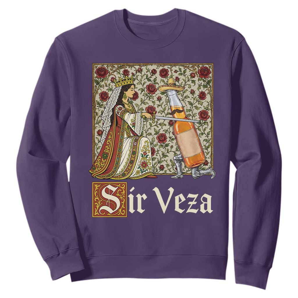 Sir Veza Beer Medieval Knight Pun Sombrero Cinco De Mayo Sweatshirt