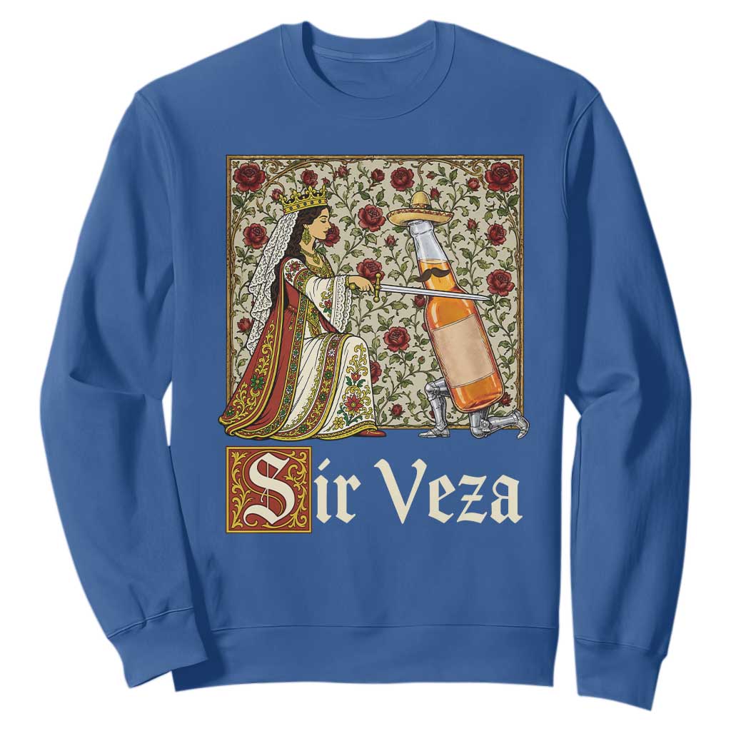Sir Veza Beer Medieval Knight Pun Sombrero Cinco De Mayo Sweatshirt
