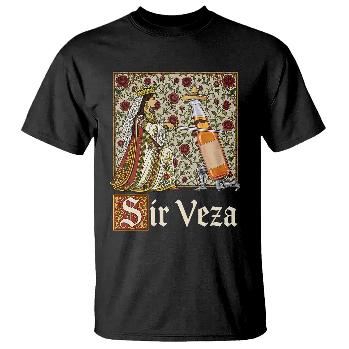 Sir Veza Beer Medieval Knight Pun Sombrero Cinco De Mayo T Shirt