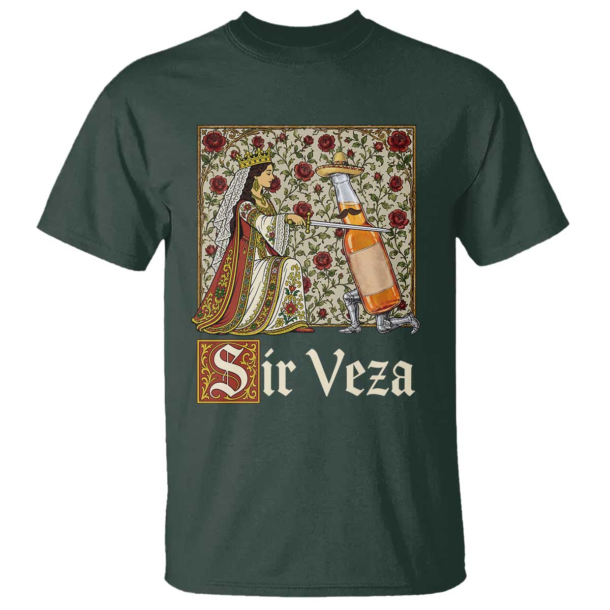 Sir Veza Beer Medieval Knight Pun Sombrero Cinco De Mayo T Shirt