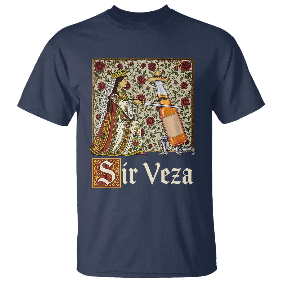 Sir Veza Beer Medieval Knight Pun Sombrero Cinco De Mayo T Shirt