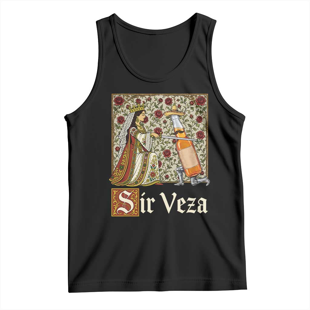 Sir Veza Beer Medieval Knight Pun Sombrero Cinco De Mayo Tank Top