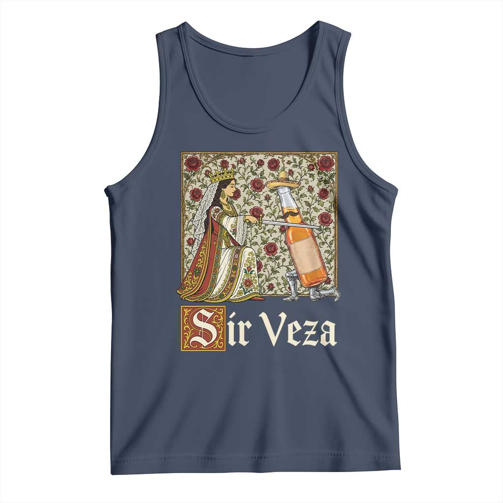 Sir Veza Beer Medieval Knight Pun Sombrero Cinco De Mayo Tank Top