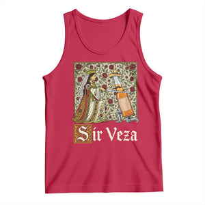 Sir Veza Beer Medieval Knight Pun Sombrero Cinco De Mayo Tank Top