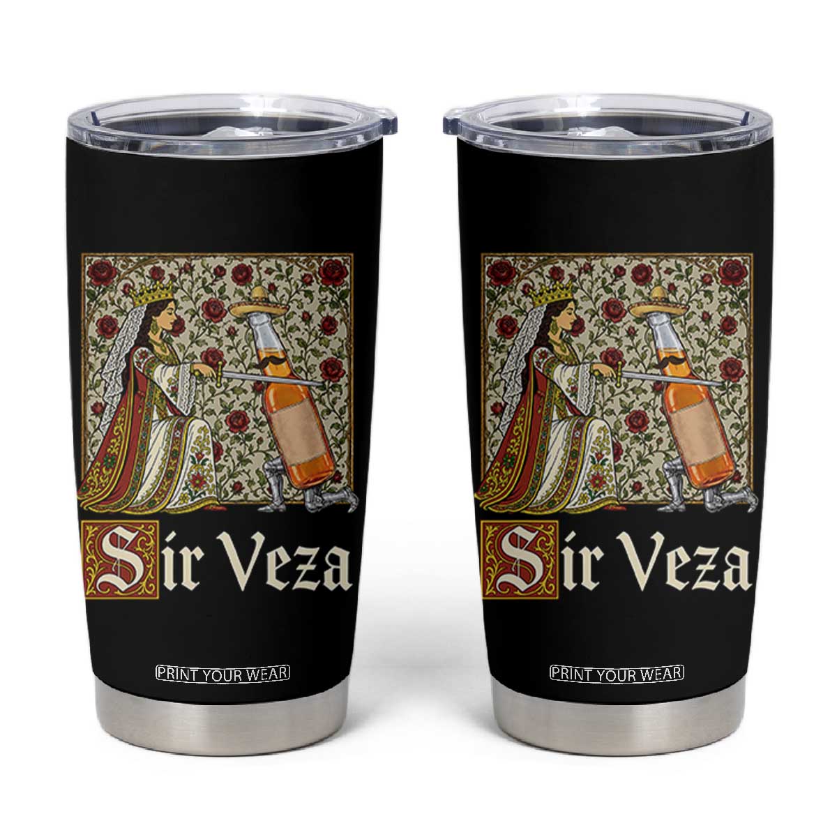 Sir Veza Beer Medieval Knight Pun Sombrero Cinco De Mayo Tumbler Cup