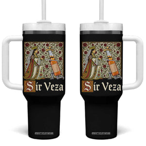 Sir Veza Beer Medieval Knight Pun Sombrero Cinco De Mayo Tumbler With Handle