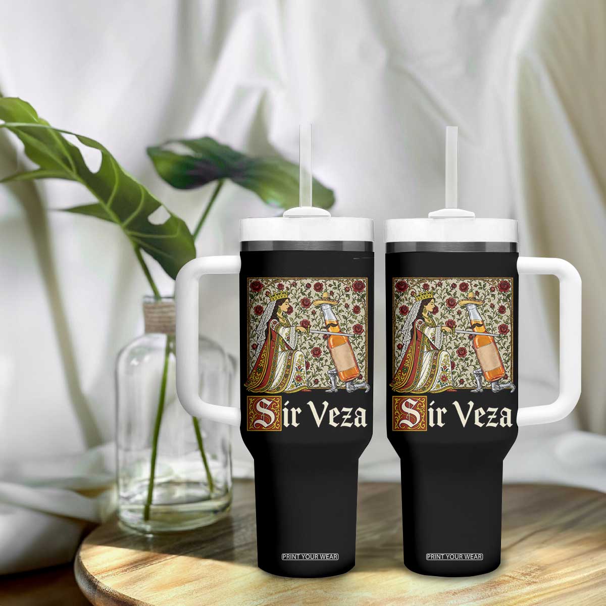 Sir Veza Beer Medieval Knight Pun Sombrero Cinco De Mayo Tumbler With Handle