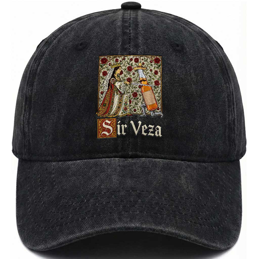 Sir Veza Beer Medieval Knight Pun Sombrero Cinco De Mayo Washed Cotton Baseball Cap