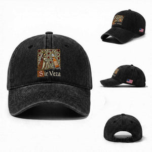 Sir Veza Beer Medieval Knight Pun Sombrero Cinco De Mayo Washed Cotton Baseball Cap