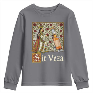 Sir Veza Beer Medieval Knight Pun Sombrero Cinco De Mayo Youth Sweatshirt
