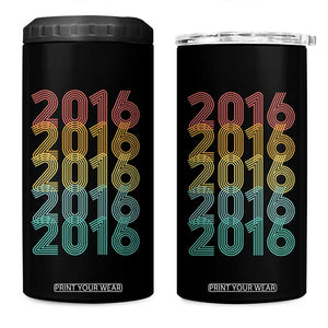 10th Birthday 4 in 1 Can Cooler Tumbler Vintage 2016 Retro 10 Years Old Birthday
