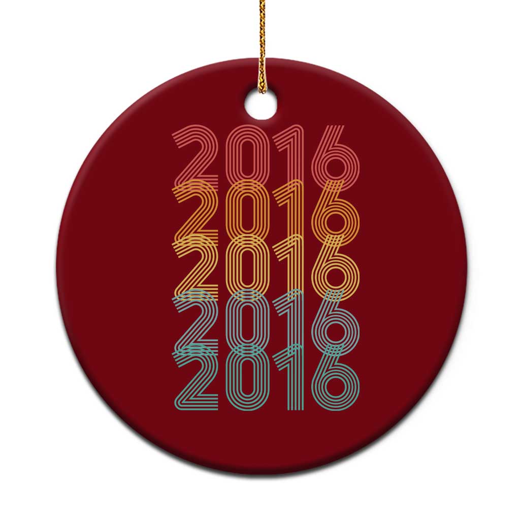 10th Birthday Ceramic Ornament Vintage 2016 Retro 10 Years Old Birthday TS11 1pc Red Print Your Wear