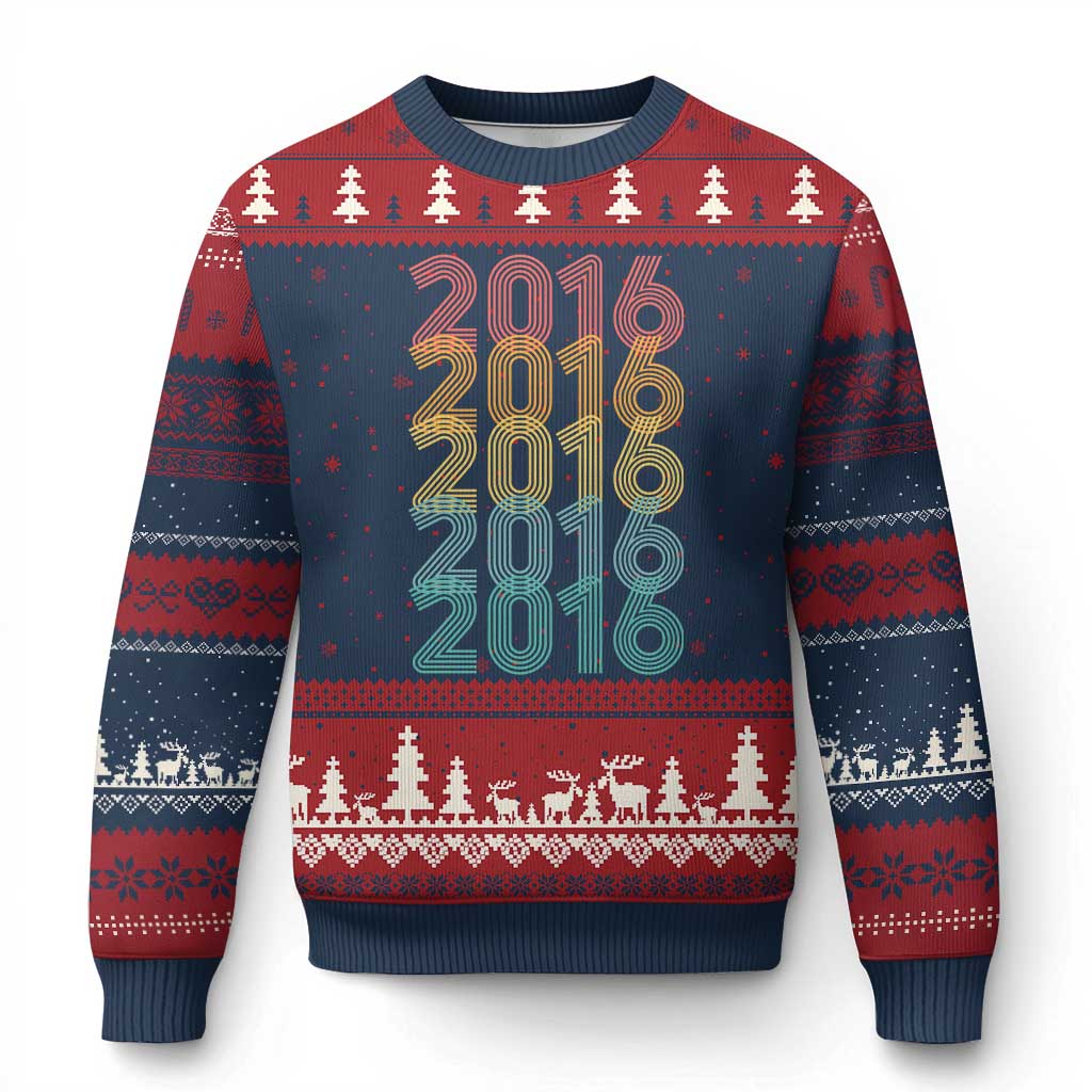 10th Birthday Ugly Christmas Sweater Vintage 2016 Retro 10 Years Old Birthday TS11 Navy Red Print Your Wear
