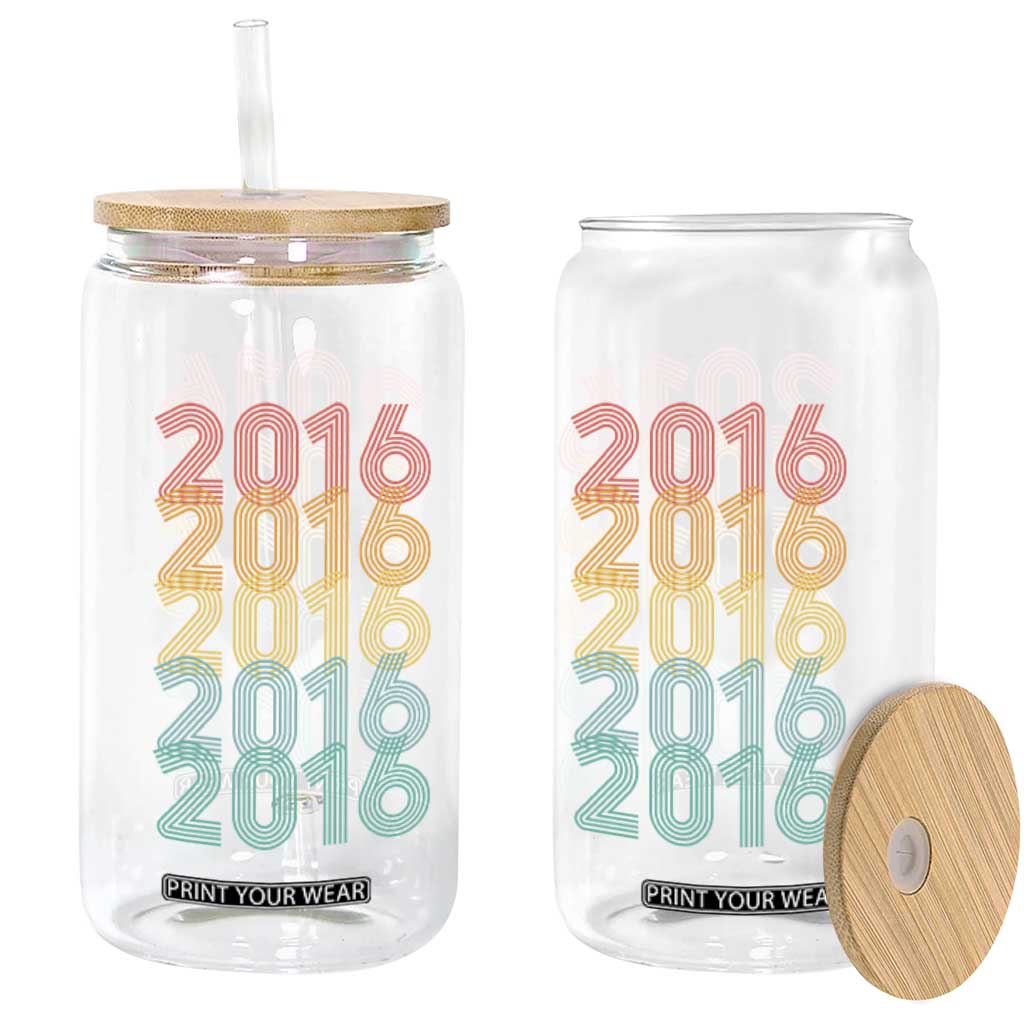 10th Birthday Glass Can Vintage 2016 Retro 10 Years Old Birthday