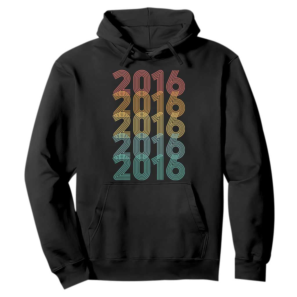 10th Birthday Hoodie Vintage 2016 Retro 10 Years Old Birthday TS11 Black Print Your Wear