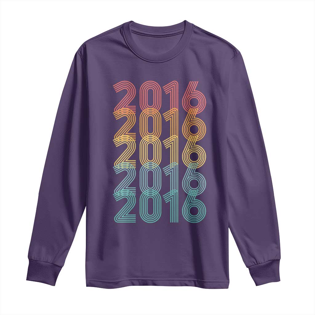 10th Birthday Long Sleeve Shirt Vintage 2016 Retro 10 Years Old Birthday
