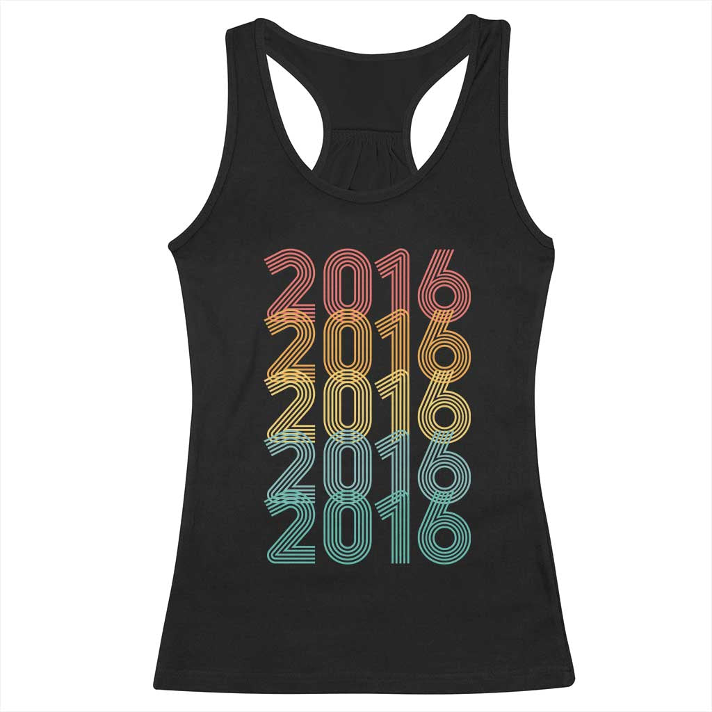 10th Birthday Racerback Tank Top Vintage 2016 Retro 10 Years Old Birthday