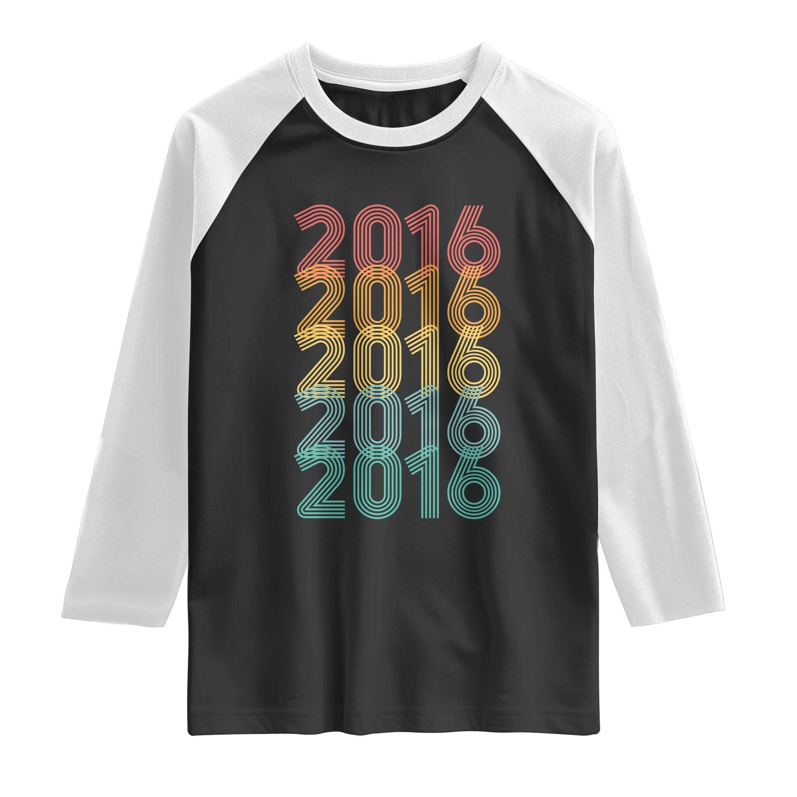 10th Birthday Raglan Shirt Vintage 2016 Retro 10 Years Old Birthday TS11 Black White Print Your Wear