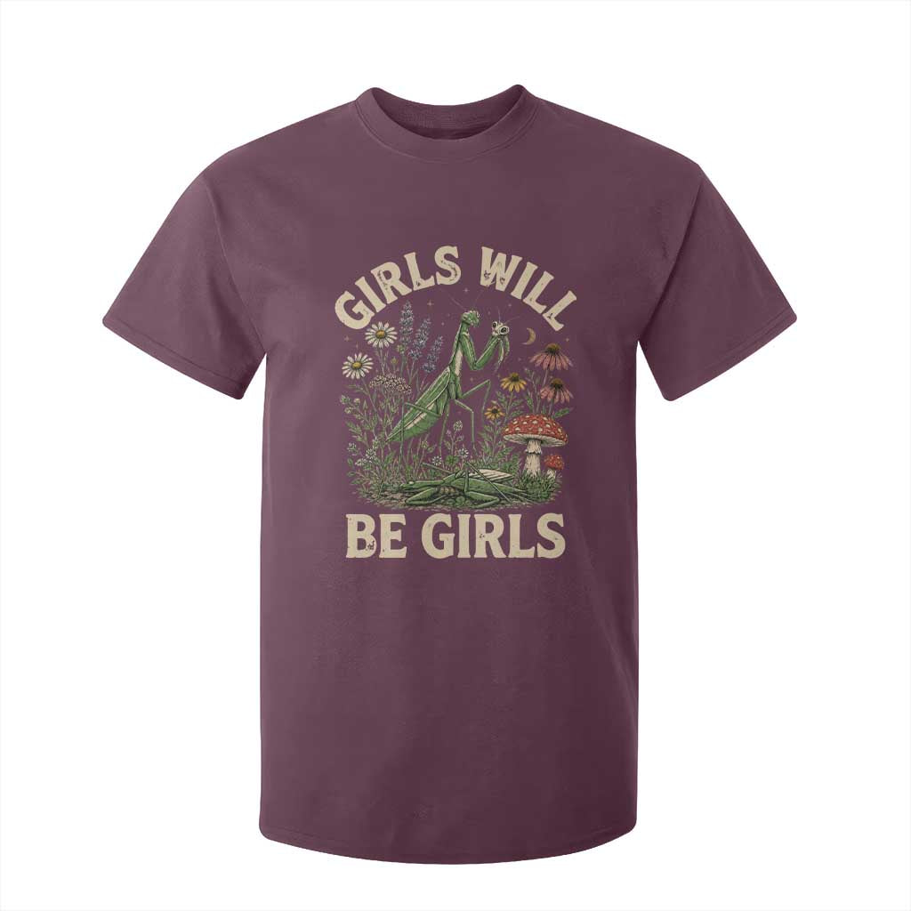 Girls Will Be Will Girls Praying Mantis Feminist Entomologist T Shirt For Kid