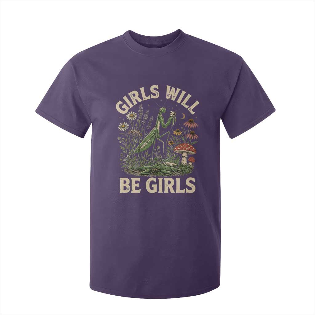 Girls Will Be Will Girls Praying Mantis Feminist Entomologist T Shirt For Kid
