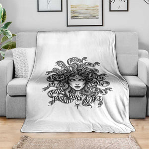 Feminist Medusa Power Snake Wisdom Equality Goth Throw Blanket