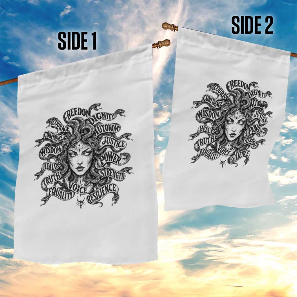 Feminist Medusa Power Snake Wisdom Equality Goth Garden Flag