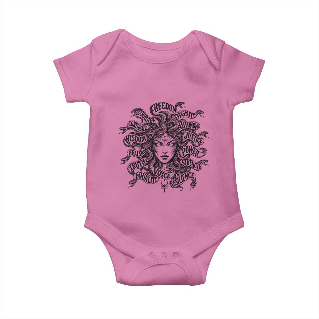 Feminist Medusa Power Snake Wisdom Equality Goth Baby Onesie