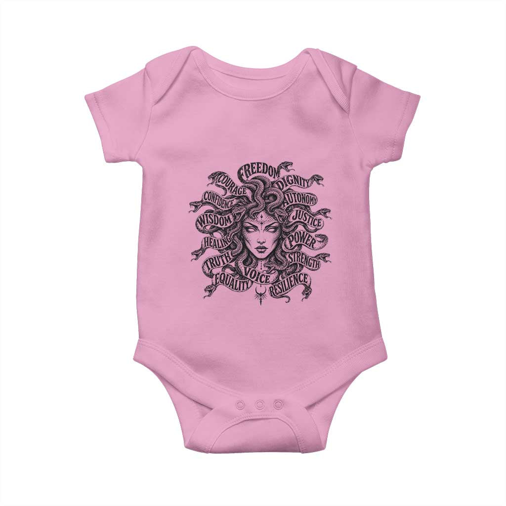 Feminist Medusa Power Snake Wisdom Equality Goth Baby Onesie