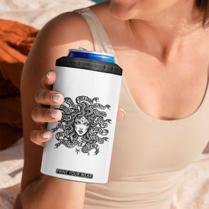 Feminist Medusa Power Snake Wisdom Equality Goth 4 in 1 Can Cooler Tumbler