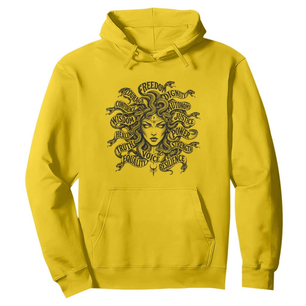 Feminist Medusa Power Snake Wisdom Equality Goth Hoodie