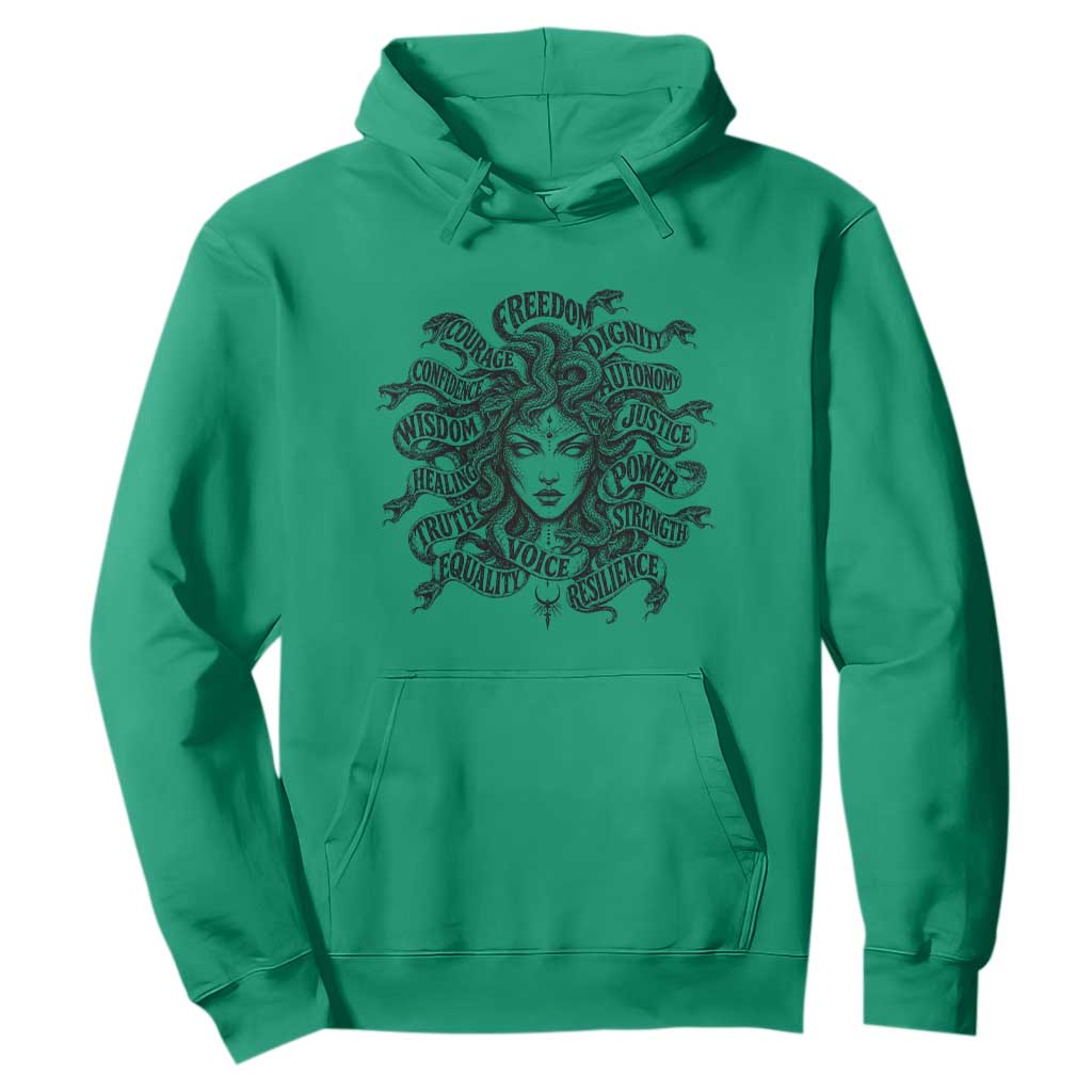 Feminist Medusa Power Snake Wisdom Equality Goth Hoodie